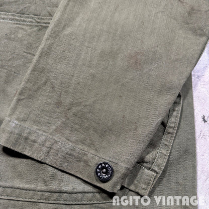 U.S.NAVY 40s WWII HBT Utility Jacket Green
