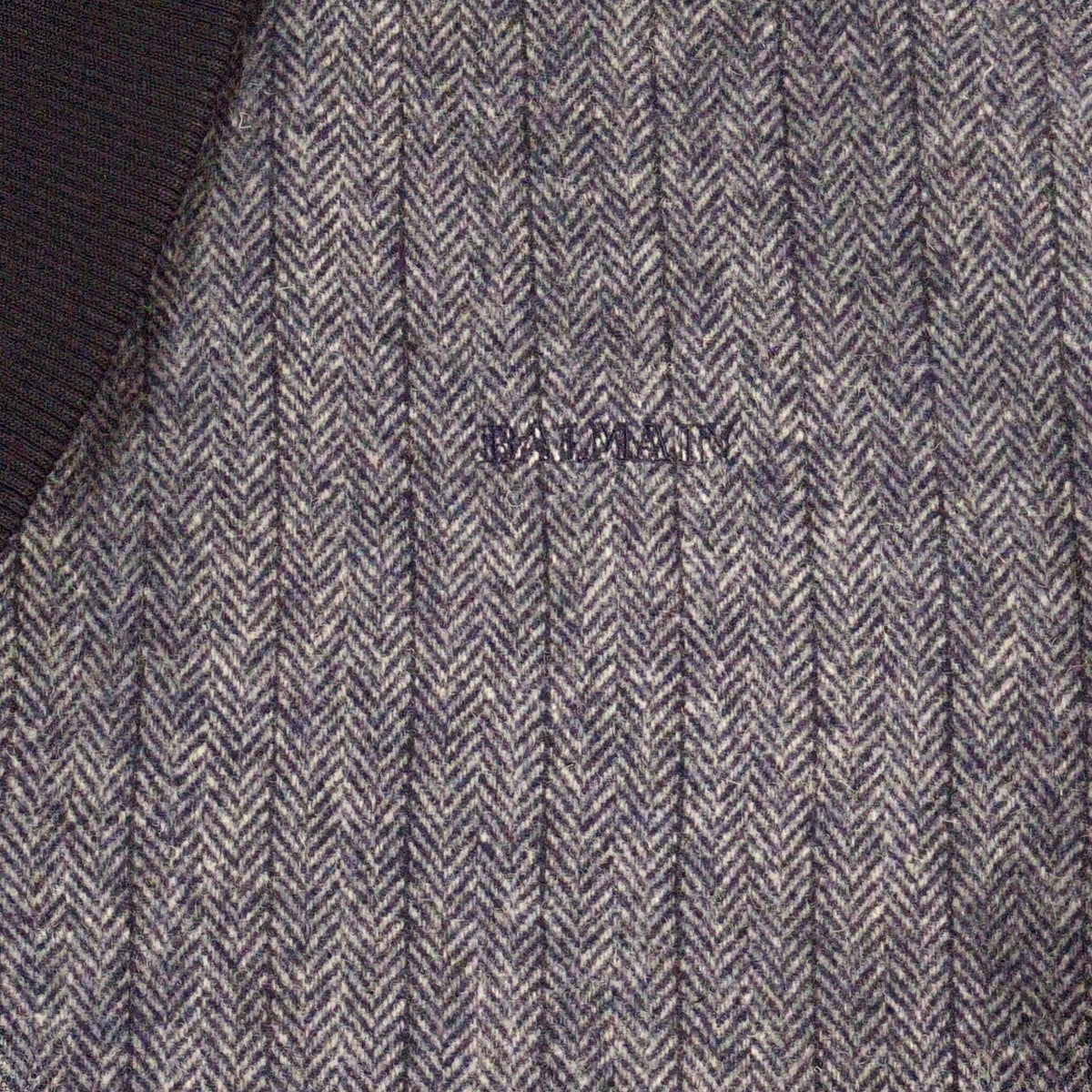 BALMAIN Shawl Collar Wool Jacket Blue Size L