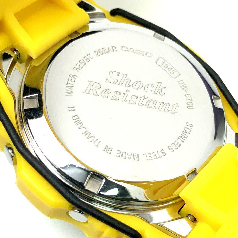 Casio G-SHOCK DW-5700Y-9 Yellow Sting Protector Round Watch
