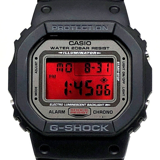 Casio G-SHOCK DW-5000ML-1 20th Anniversary Red LCD Watch