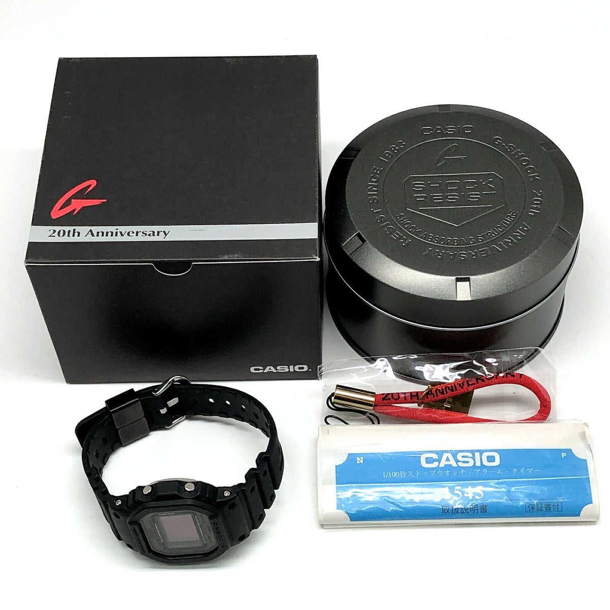 Casio G-SHOCK DW-5000ML-1 20th Anniversary Red LCD Watch
