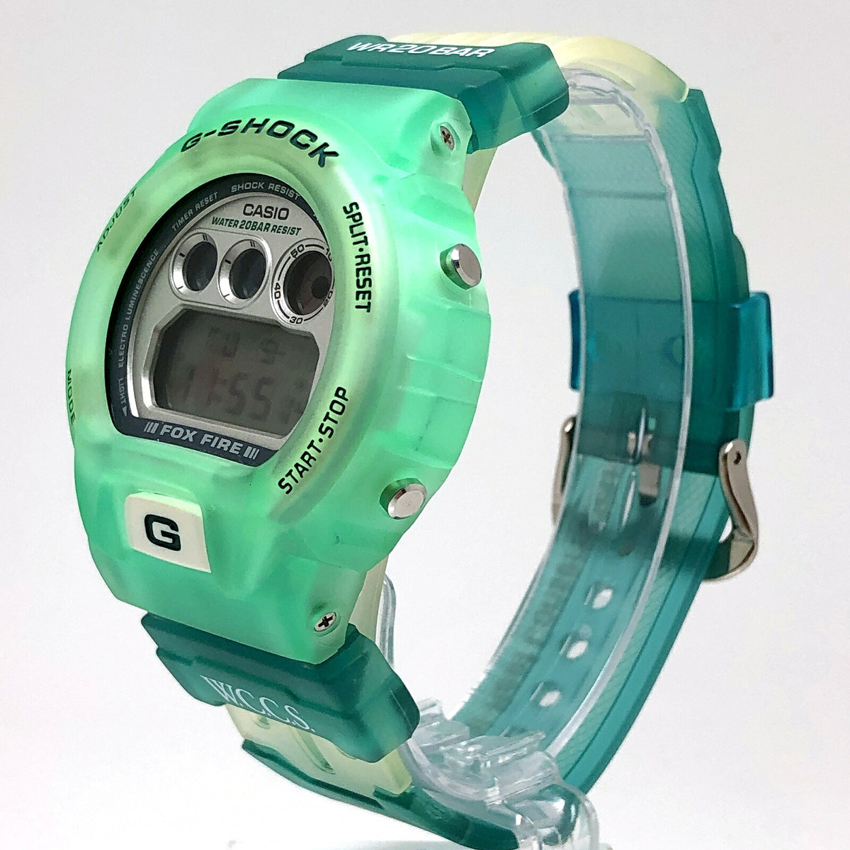 Casio G-SHOCK DW-6900WC-3T WCCS Skeleton Watch Green Multi