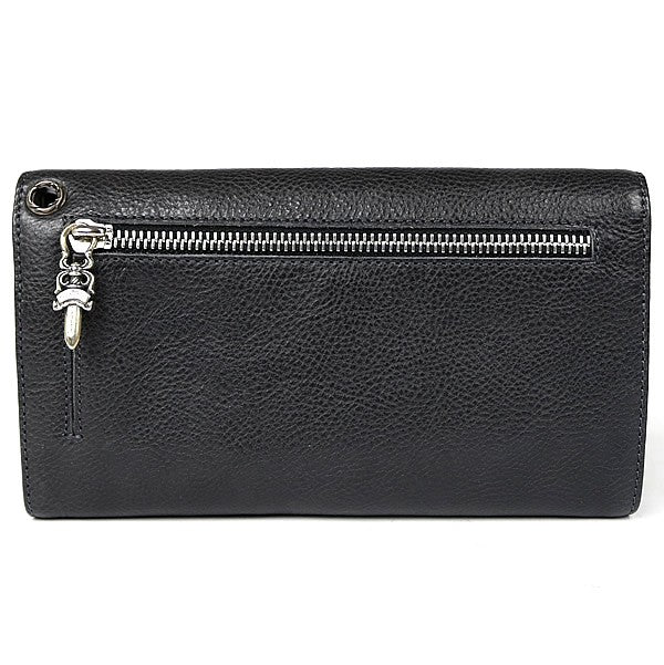 CHROME HEARTS Wave BS Fleur Leather Tri-fold Size ONE SIZE