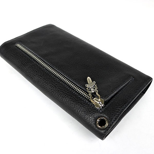 CHROME HEARTS Wave BS Fleur Leather Tri-fold Size ONE SIZE