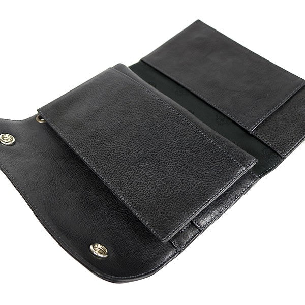 CHROME HEARTS Wave BS Fleur Leather Tri-fold Size ONE SIZE