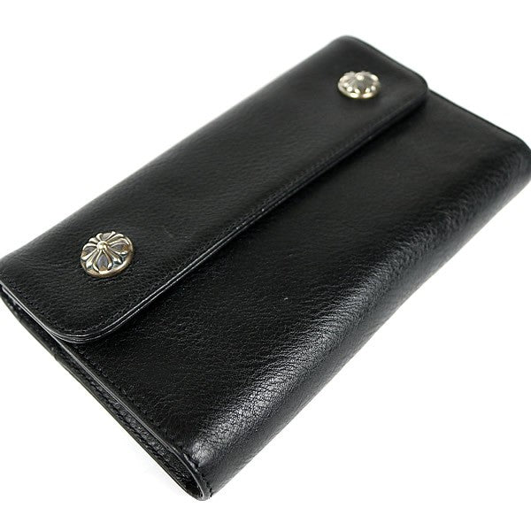 CHROME HEARTS Wave Cross Button Tri-fold Size ONE SIZE
