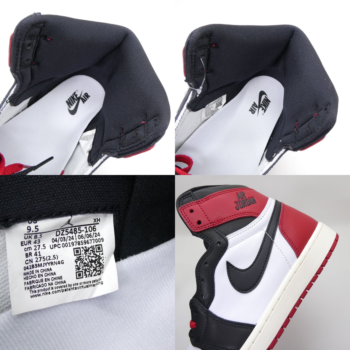 NIKE AIR JORDAN 1 Retro High OG Black Reimagined Sneakers