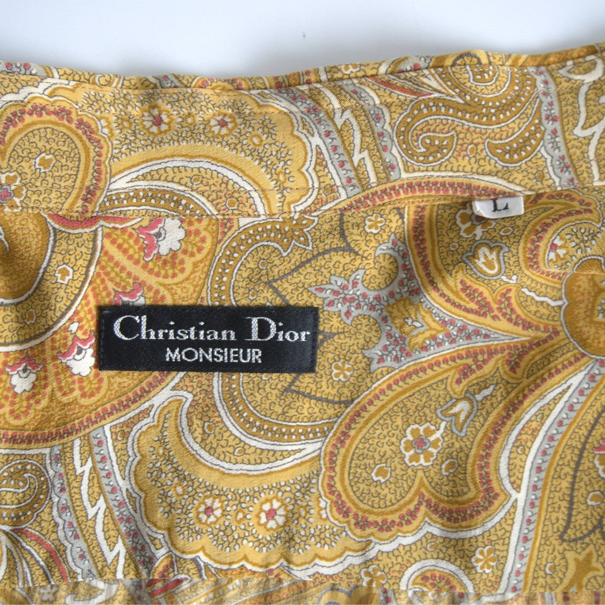 Christian Dior Monsieur Paisley Silk Shirt Size L