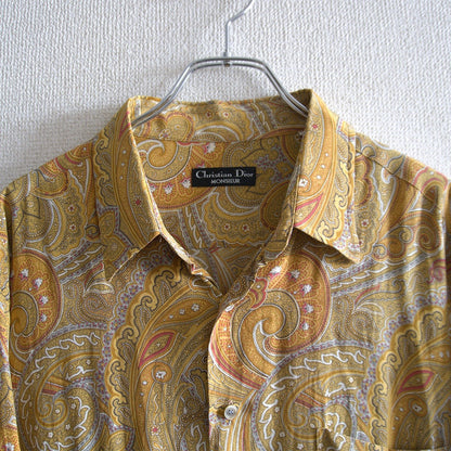 Christian Dior Monsieur Paisley Silk Shirt Size L