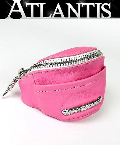 CHROME HEARTS Snatt Pack Leather Pouch Pink Size ONE SIZE