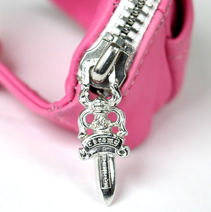 CHROME HEARTS Snatt Pack Leather Pouch Pink Size ONE SIZE