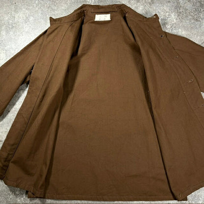 SNCF 50s French Railroad Brown Duck Work Jacket