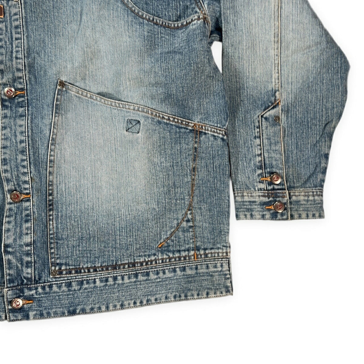 PELLE PELLE 90s Vintage Hip Hop Blue Denim Jacket Size XL