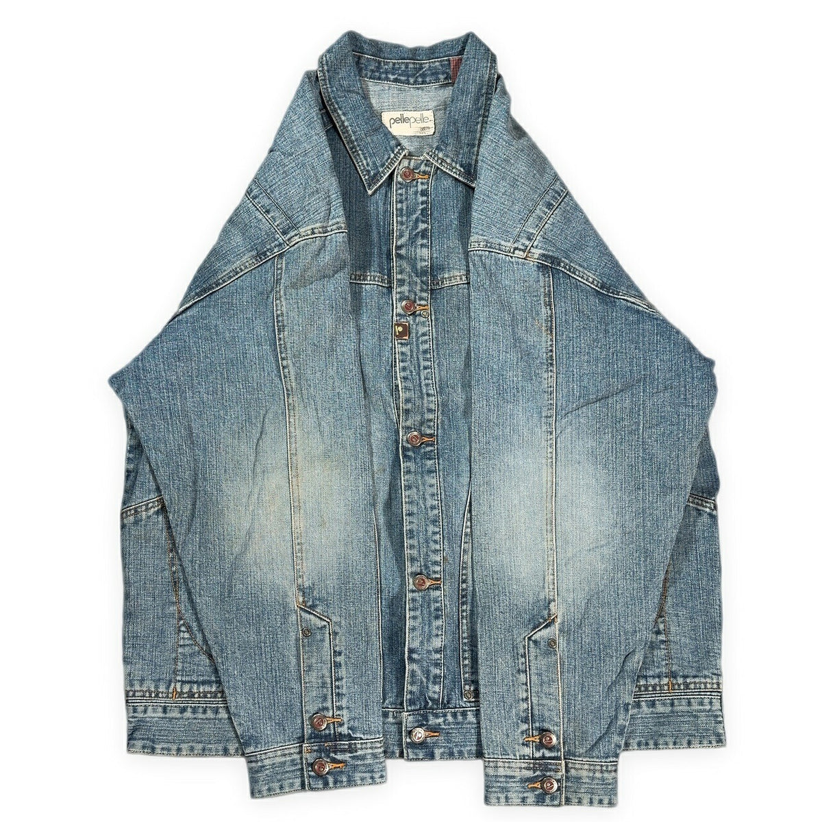 PELLE PELLE 90s Vintage Hip Hop Blue Denim Jacket Size XL