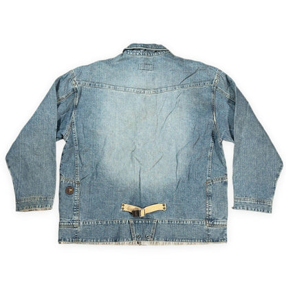 PELLE PELLE 90s Vintage Hip Hop Blue Denim Jacket Size XL
