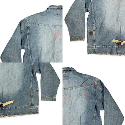 PELLE PELLE 90s Vintage Hip Hop Blue Denim Jacket Size XL