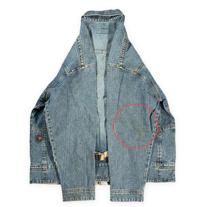 PELLE PELLE 90s Vintage Hip Hop Blue Denim Jacket Size XL