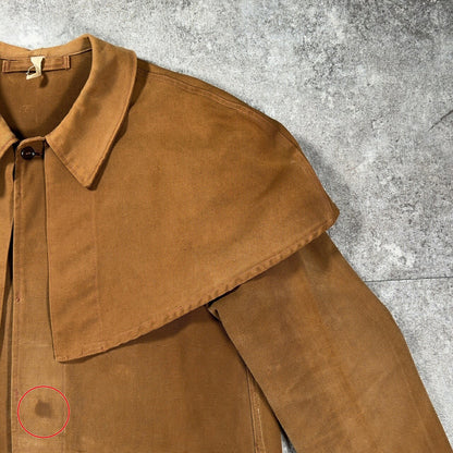 Unknown 40s Brown Duck French Work Cape Jacket