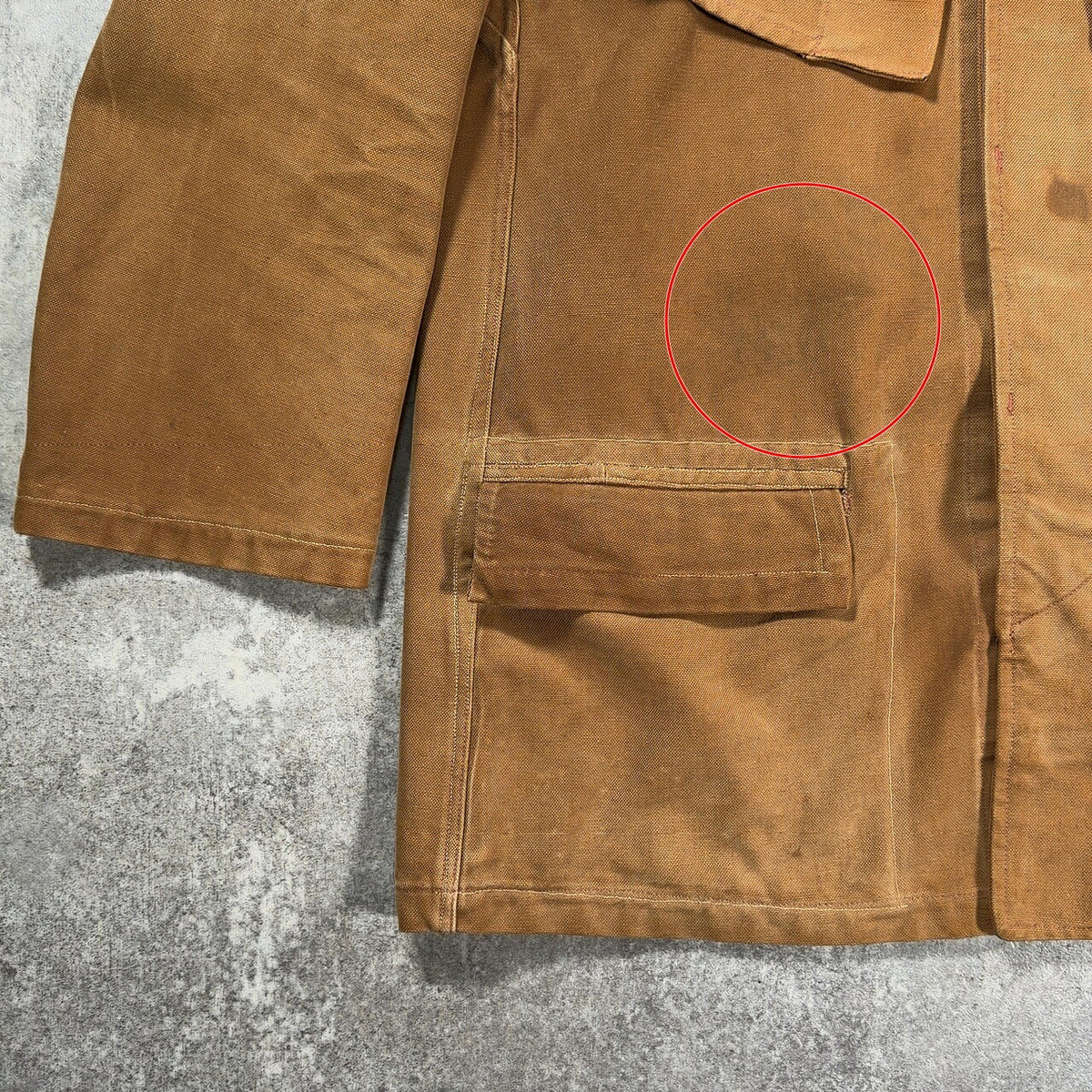 Unknown 40s Brown Duck French Work Cape Jacket