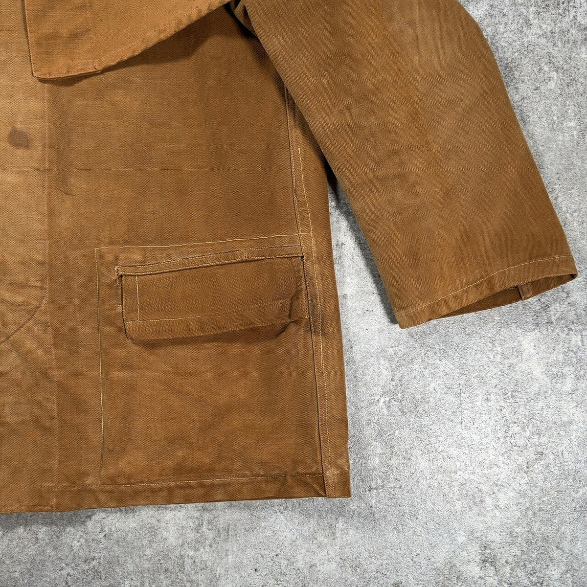 Unknown 40s Brown Duck French Work Cape Jacket