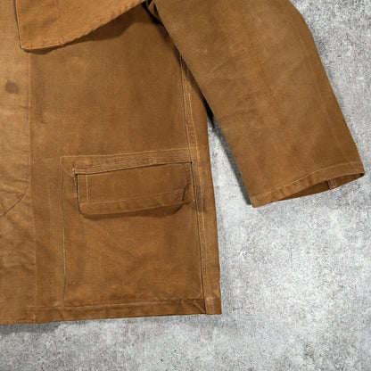 Unknown 40s Brown Duck French Work Cape Jacket