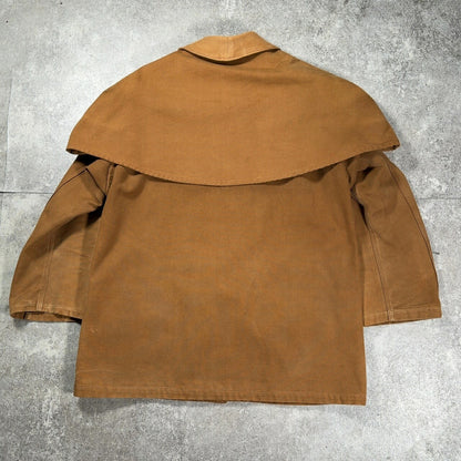 Unknown 40s Brown Duck French Work Cape Jacket