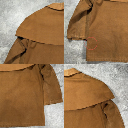 Unknown 40s Brown Duck French Work Cape Jacket
