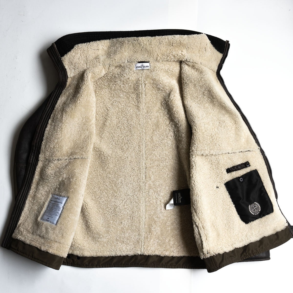 Stone Island 12AW Hand Painted Sheepskin Jacket Size XXXL