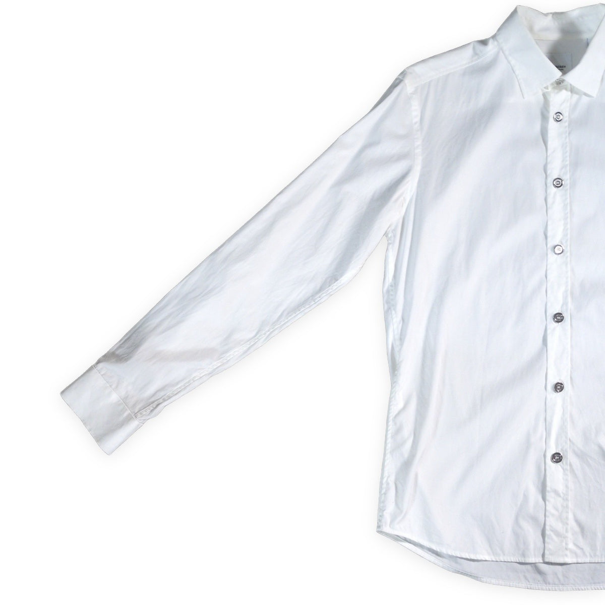 BURBERRY LONDON TB Logo Embroidered Long Sleeve Shirt White Size S