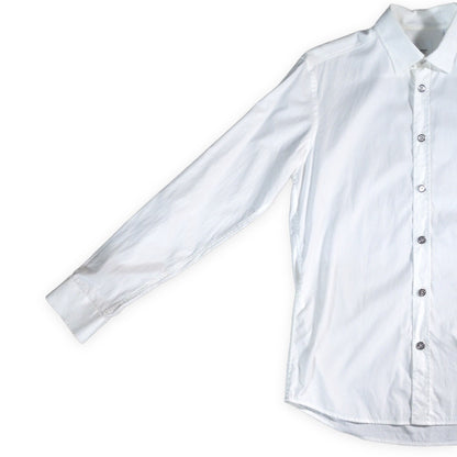 BURBERRY LONDON TB Logo Embroidered Long Sleeve Shirt White Size S