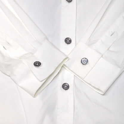 BURBERRY LONDON TB Logo Embroidered Long Sleeve Shirt White Size S