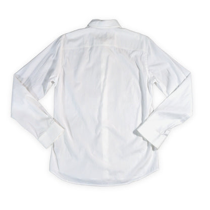 BURBERRY LONDON TB Logo Embroidered Long Sleeve Shirt White Size S