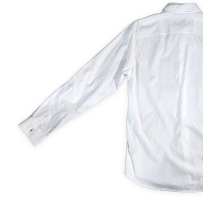 BURBERRY LONDON TB Logo Embroidered Long Sleeve Shirt White Size S