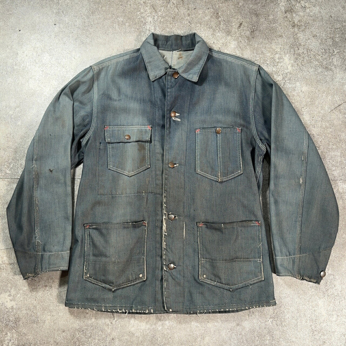 MONTGOMERY WARD 70s Vintage Faded Buttdye Work Jacket