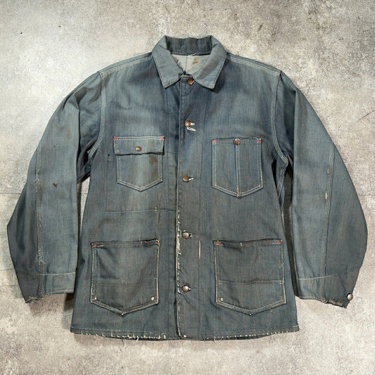 MONTGOMERY WARD 70s Vintage Faded Buttdye Work Jacket