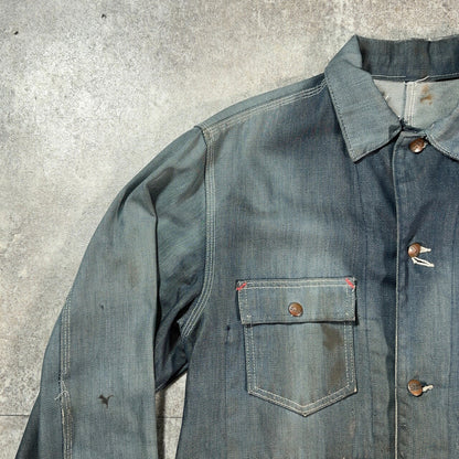MONTGOMERY WARD 70s Vintage Faded Buttdye Work Jacket