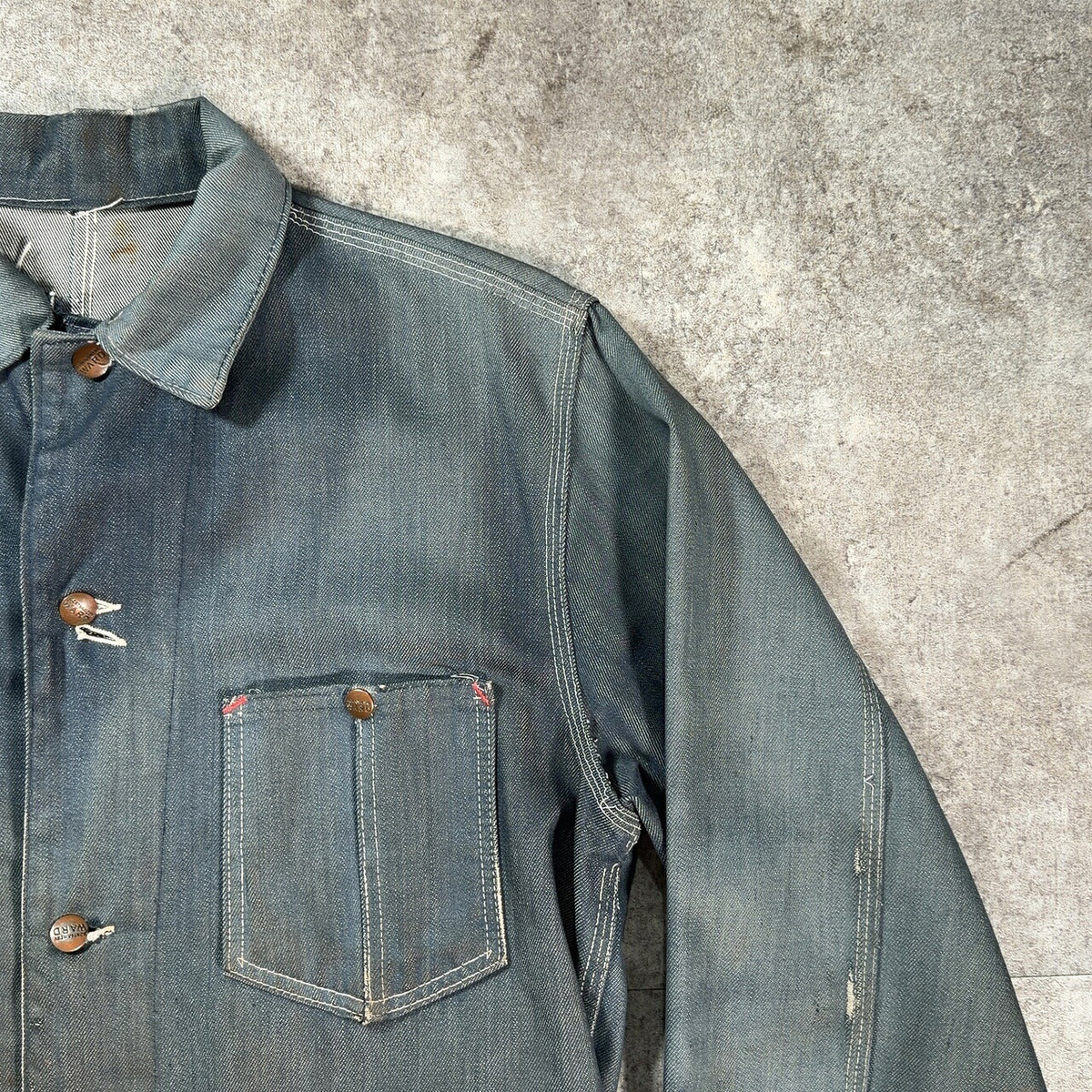 MONTGOMERY WARD 70s Vintage Faded Buttdye Work Jacket