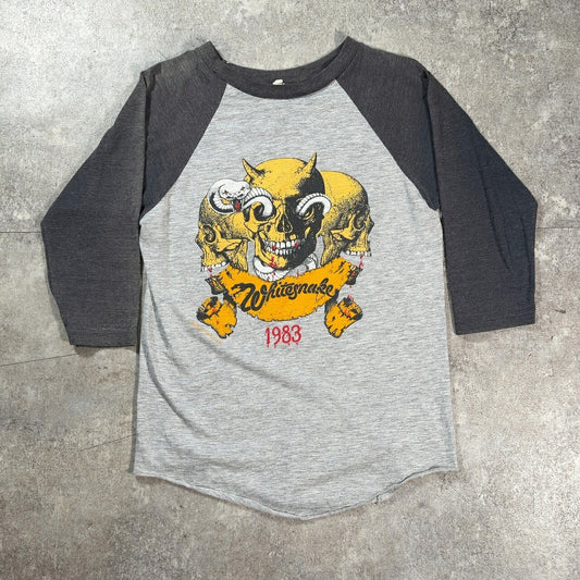 WHITE SNAKE 80s Monsters of Rock Raglan Band Gray