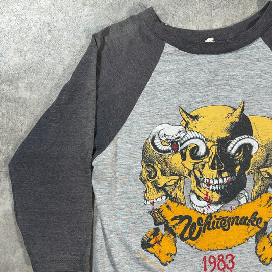 WHITE SNAKE 80s Monsters of Rock Raglan Band Gray