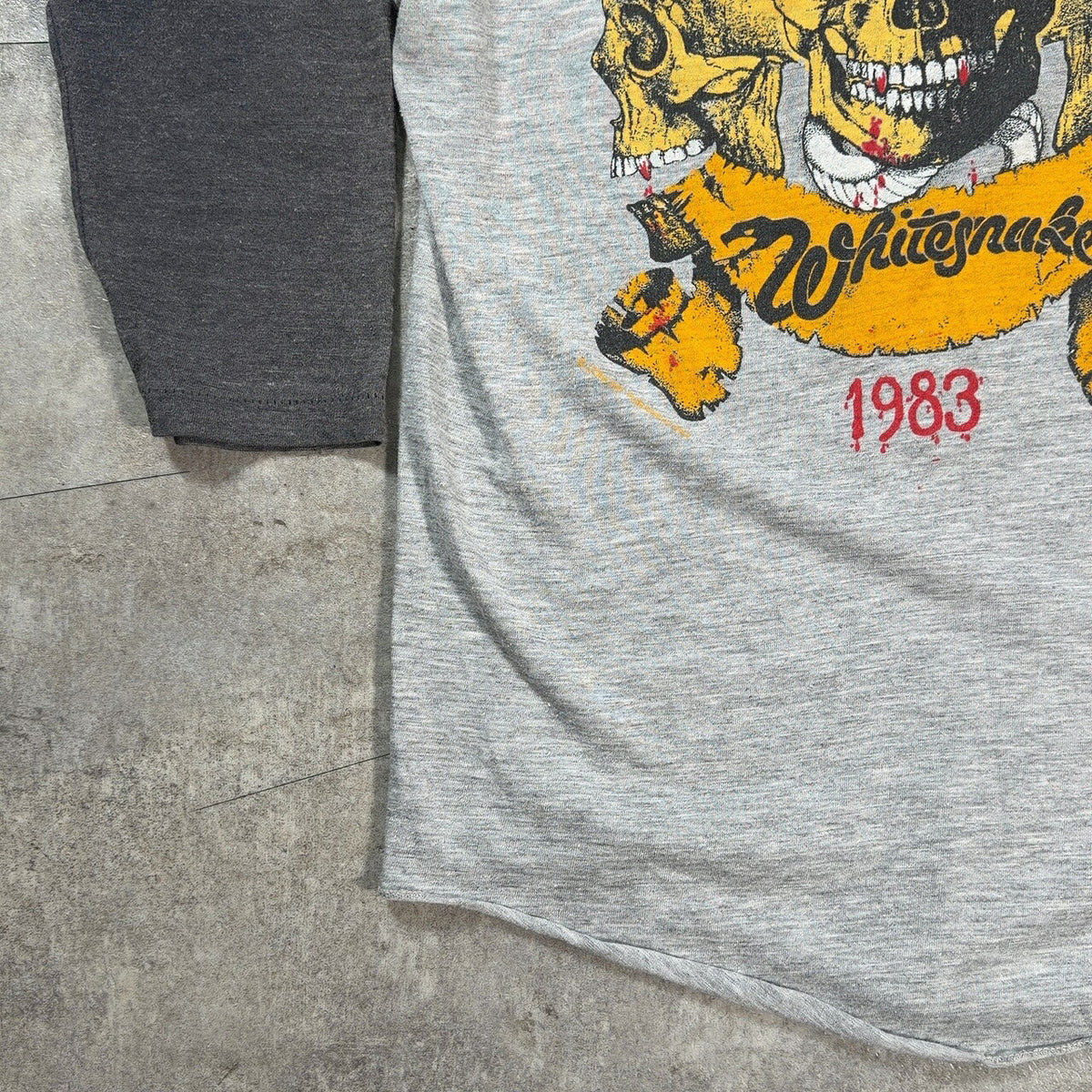 WHITE SNAKE 80s Monsters of Rock Raglan Band Gray