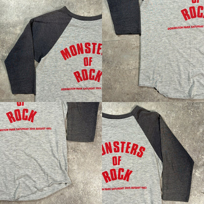 WHITE SNAKE 80s Monsters of Rock Raglan Band Gray