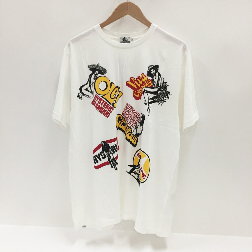 HYSTERIC GLAMOUR 5-Girl Print T-Shirt White Size XL