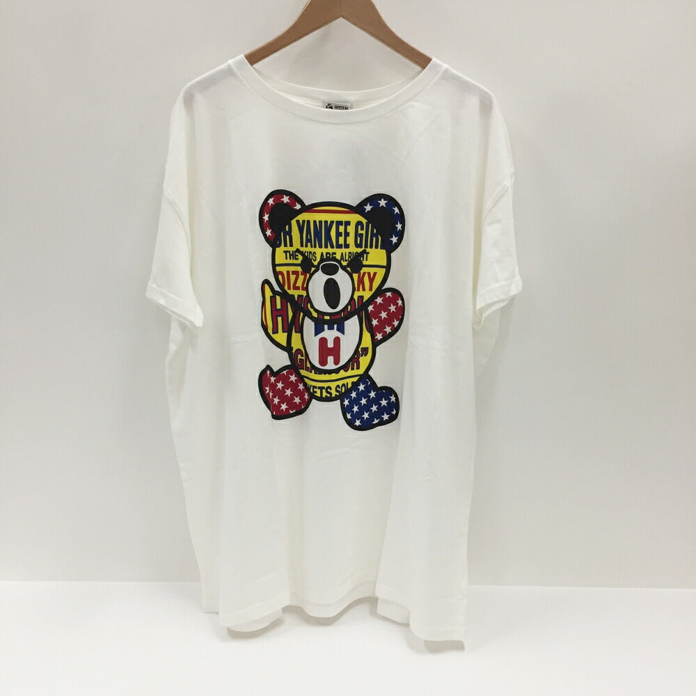 HYSTERIC GLAMOUR Patch Bear Oversized T-Shirt White Size T
