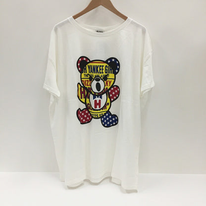 HYSTERIC GLAMOUR Patch Bear Oversized T-Shirt White Size T