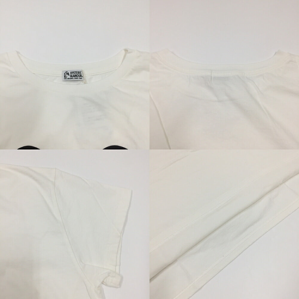 HYSTERIC GLAMOUR Patch Bear Oversized T-Shirt White Size T