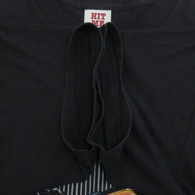 HARLEY-DAVIDSON 80s "HIT ME" Print T-Shirt Black Size XL