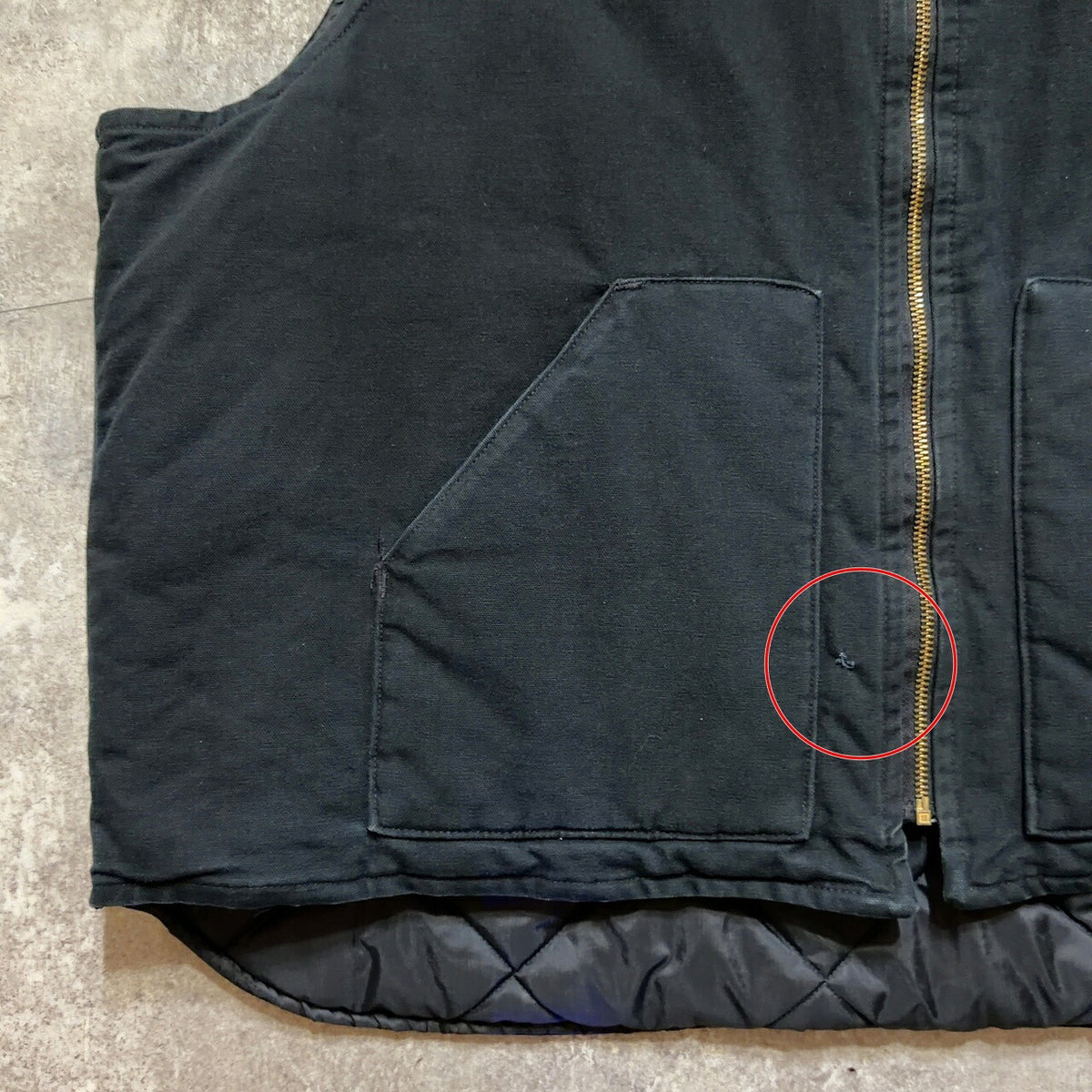 Carhartt 00s Black Duck Quilted Work Vest Size XXL