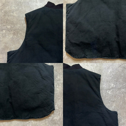 Carhartt 00s Black Duck Quilted Work Vest Size XXL