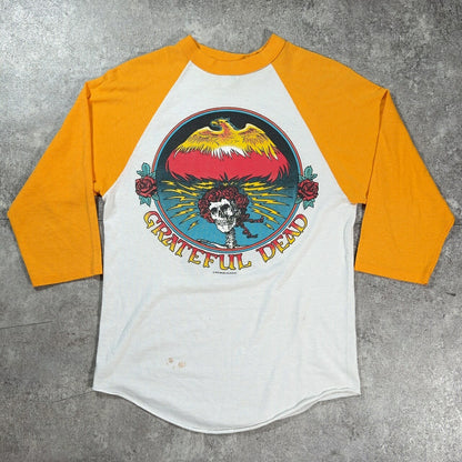 Grateful Dead 80s Vintage Mouse Kelley Raglan White Size S