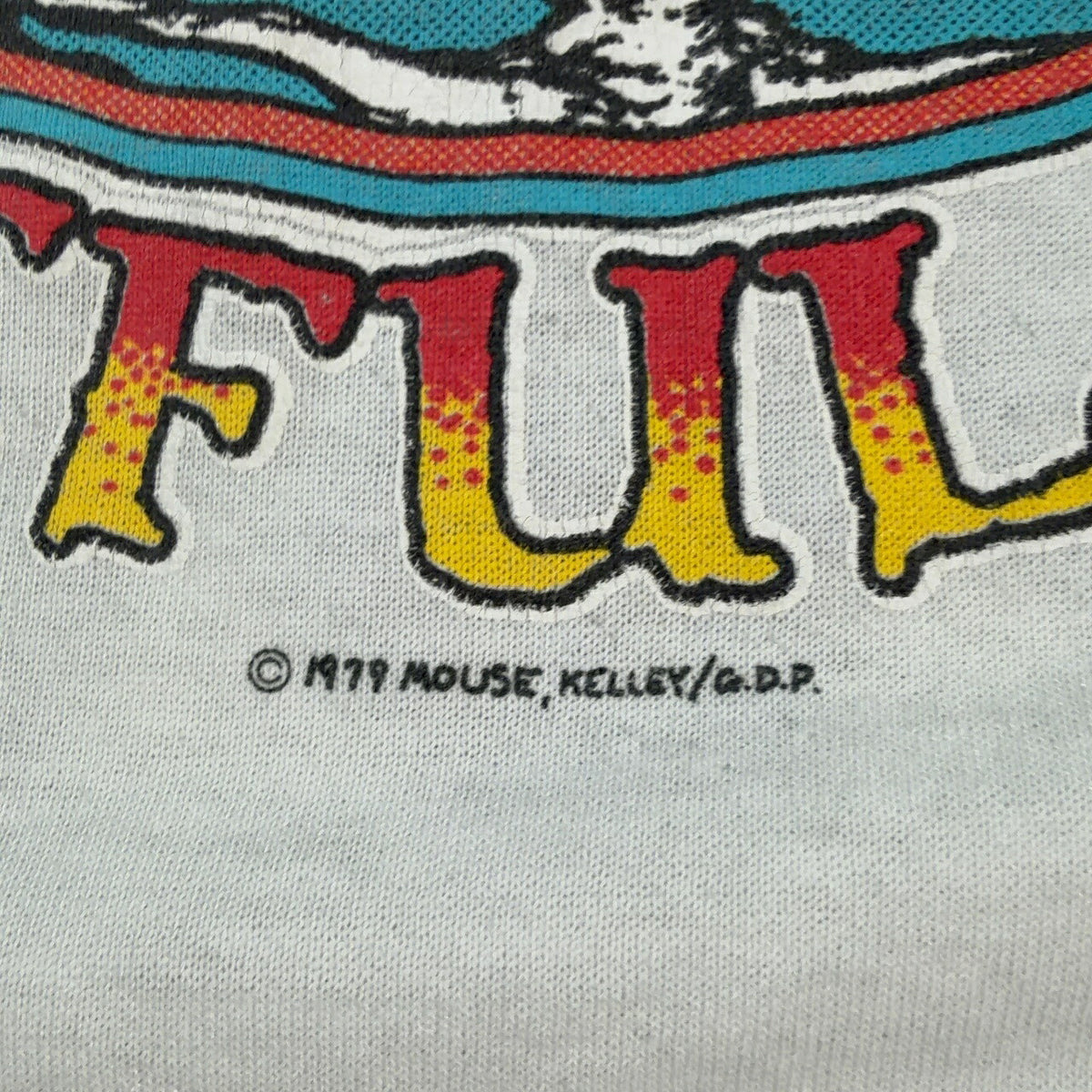 Grateful Dead 80s Vintage Mouse Kelley Raglan White Size S